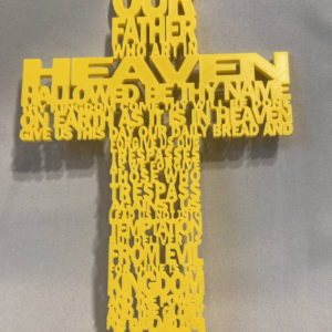 "The Lord's Prayer" Cross - Yellow
